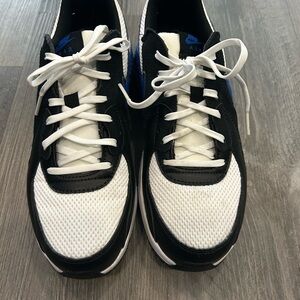 Nike Air Black, White, and Blue Sneakers